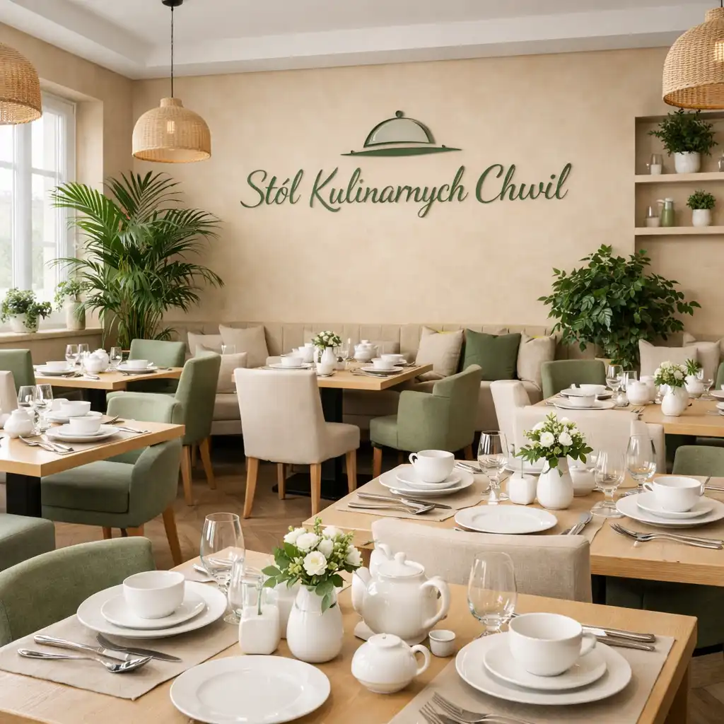 Eleganckie wnętrze restauracji Stół Kulinarnych Chwil